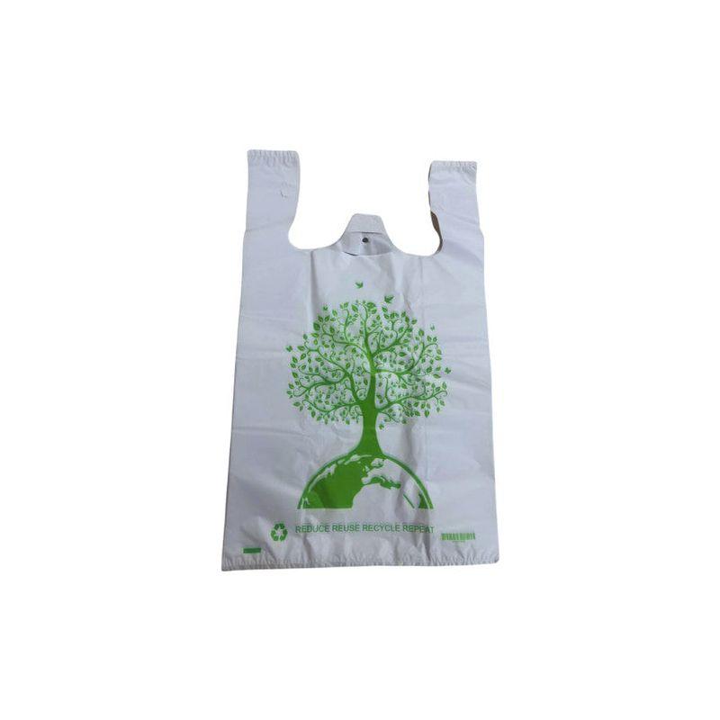 Reusable Carry Bags Eco Plastic Bags Wholesale Printed Carry Bag Small (1000 Pcs), Wholesale White Color