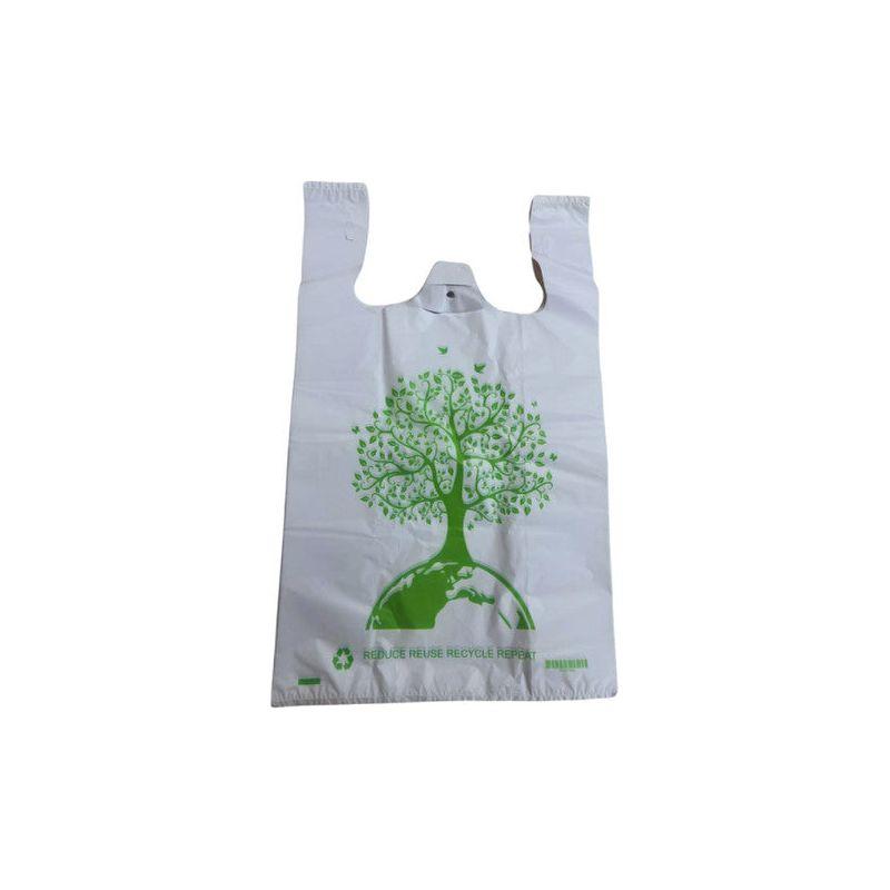 Reusable Carry Bags Eco Plastic Bags Wholesale Printed Carry Bag Medium (700 Pcs) Wholesale White Color