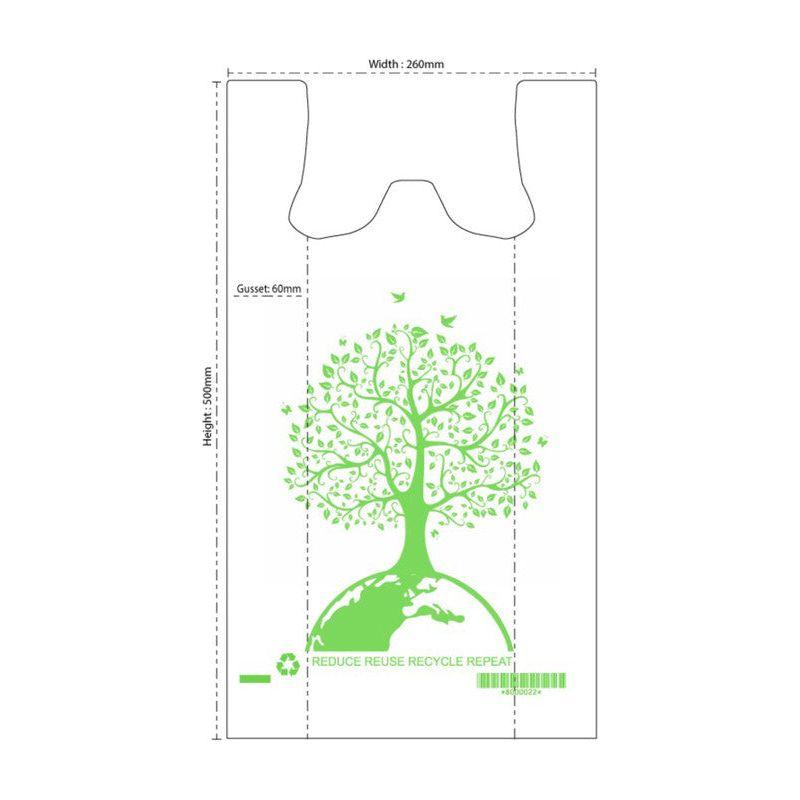 Reusable Carry Bags Eco Plastic Bags Wholesale Printed Carry Bag Medium (700 Pcs) Wholesale White Color