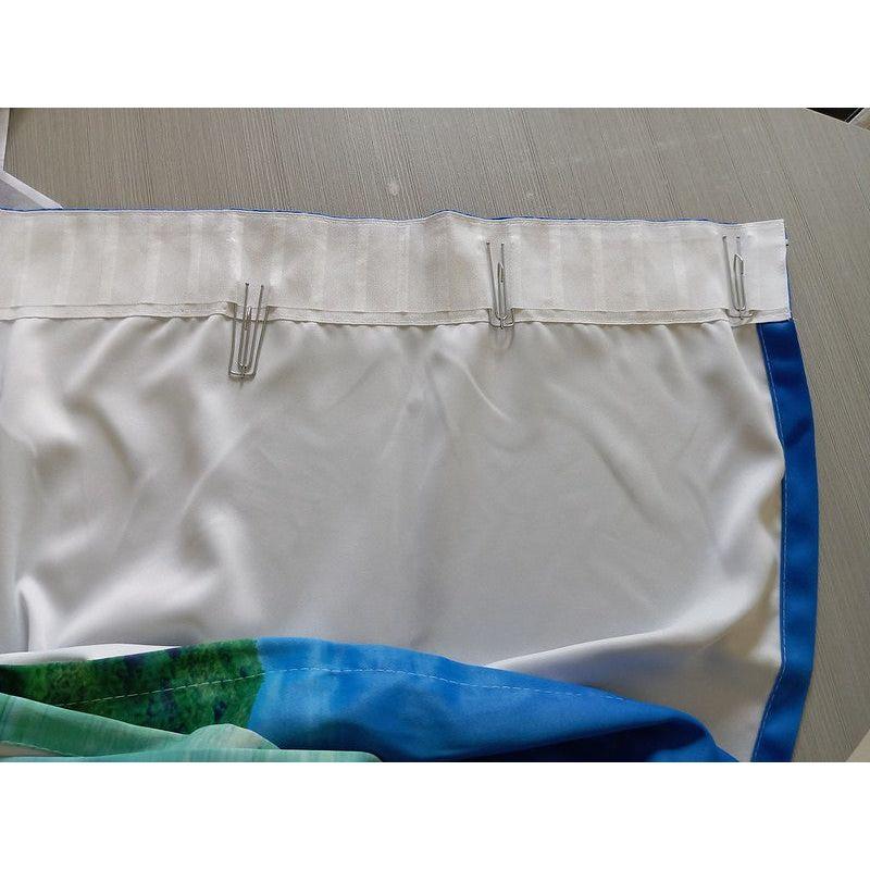 Sea View 3D Printing Blockout Curtains 2x130x160cm PINCH PLEAT Fabric Seascape