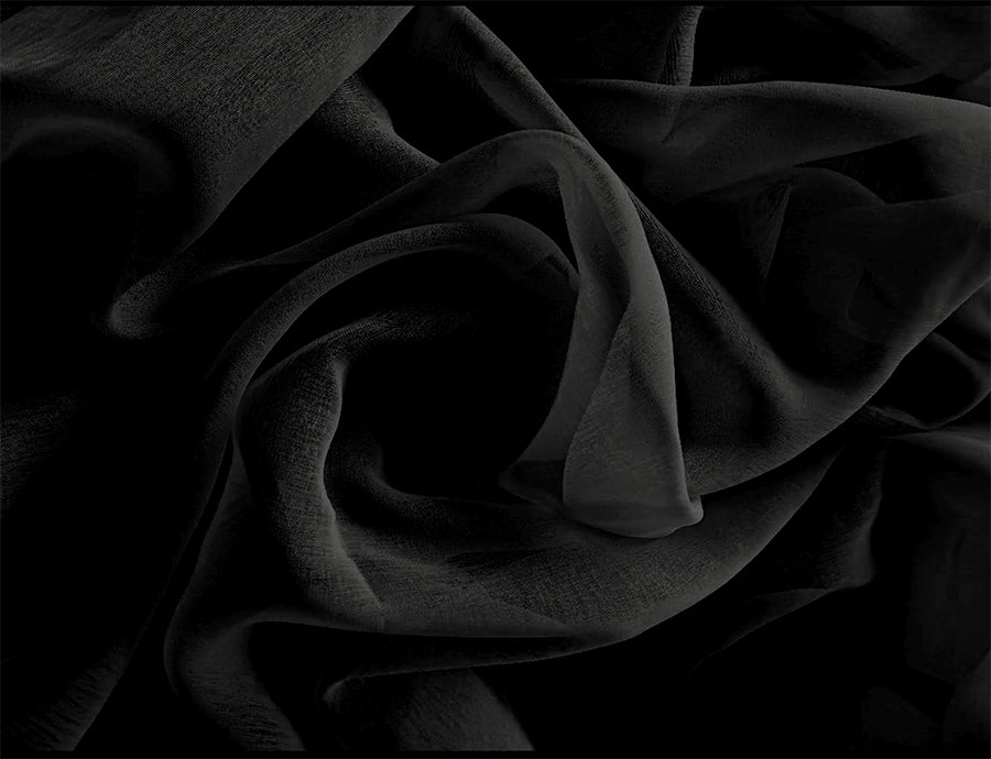 2 Long drop Sheer Voile Curtains 590cm wide 270cm Drop +Hooks Pinch Pleat  Black