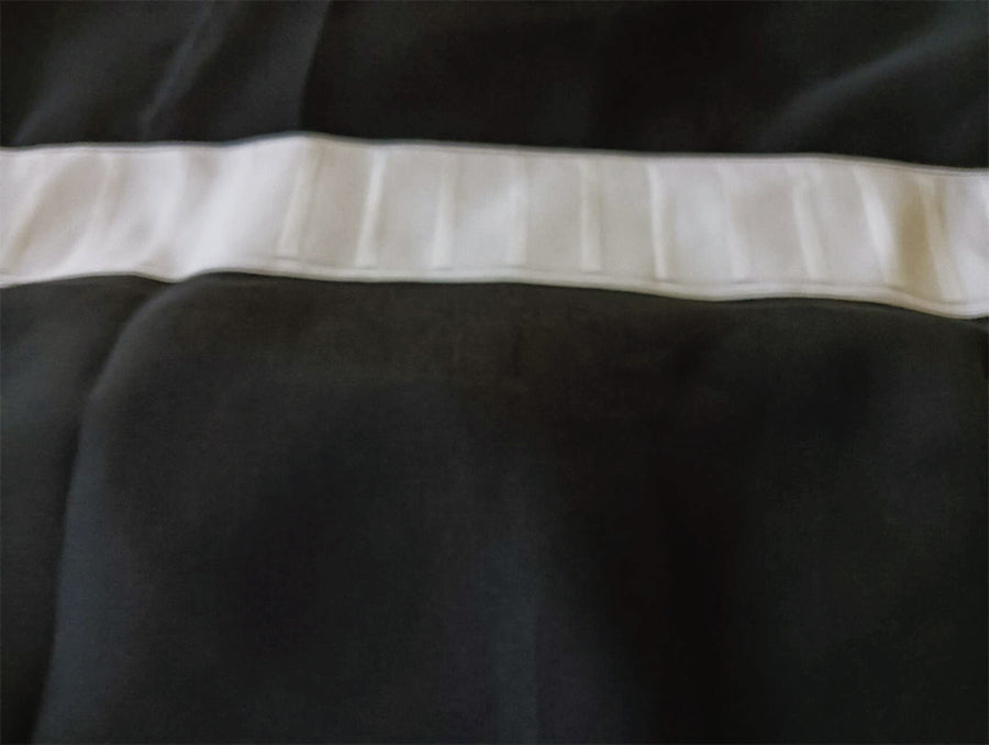 2 Long drop Sheer Voile Curtains 590cm wide 270cm Drop +Hooks Pinch Pleat  Black