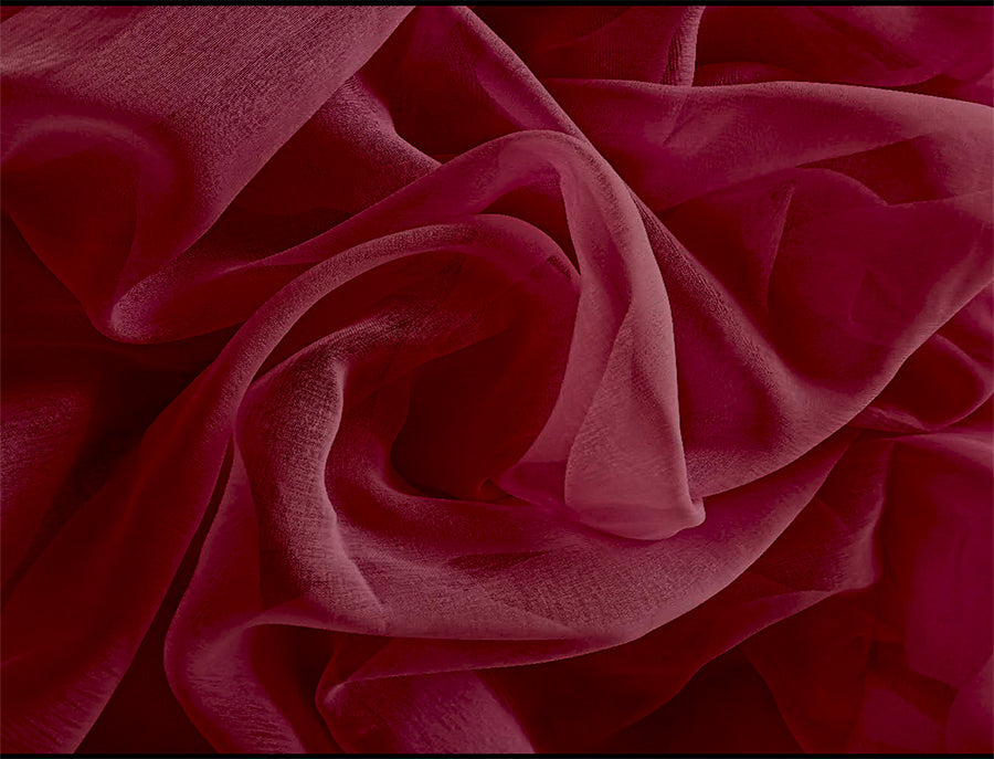 2 Long Drop Sheer Voile Curtains 590cm wide 270cm Drop Pinch Pleat + Hooks Wine