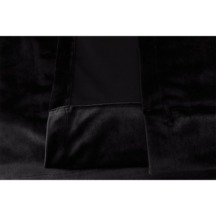 Large Thick Velvet Blockout Curtains 600x 270cm PINCH PLEAT 2 panel+Hooks Black