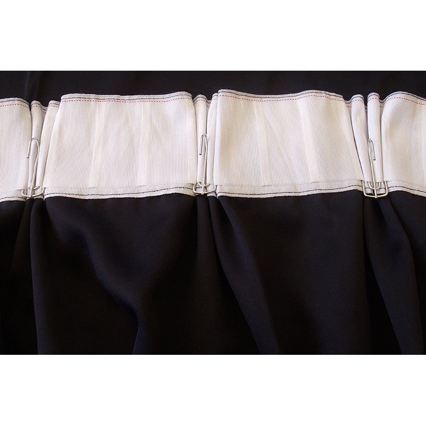 100% Blockout Curtain 137x160cm PINCH PLEAT Blackout High Level Fabric Black