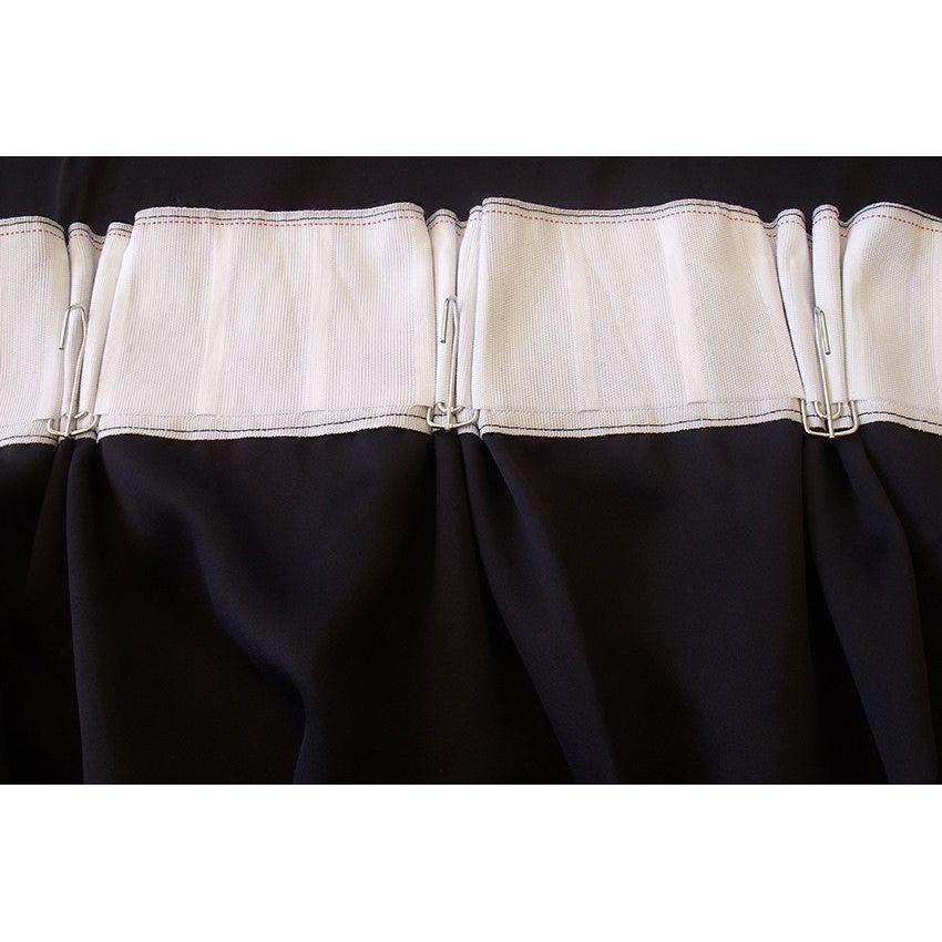 Blockout Curtains 2pcs 137x160cm PINCH PLEAT Blackout High Level Fabric Black