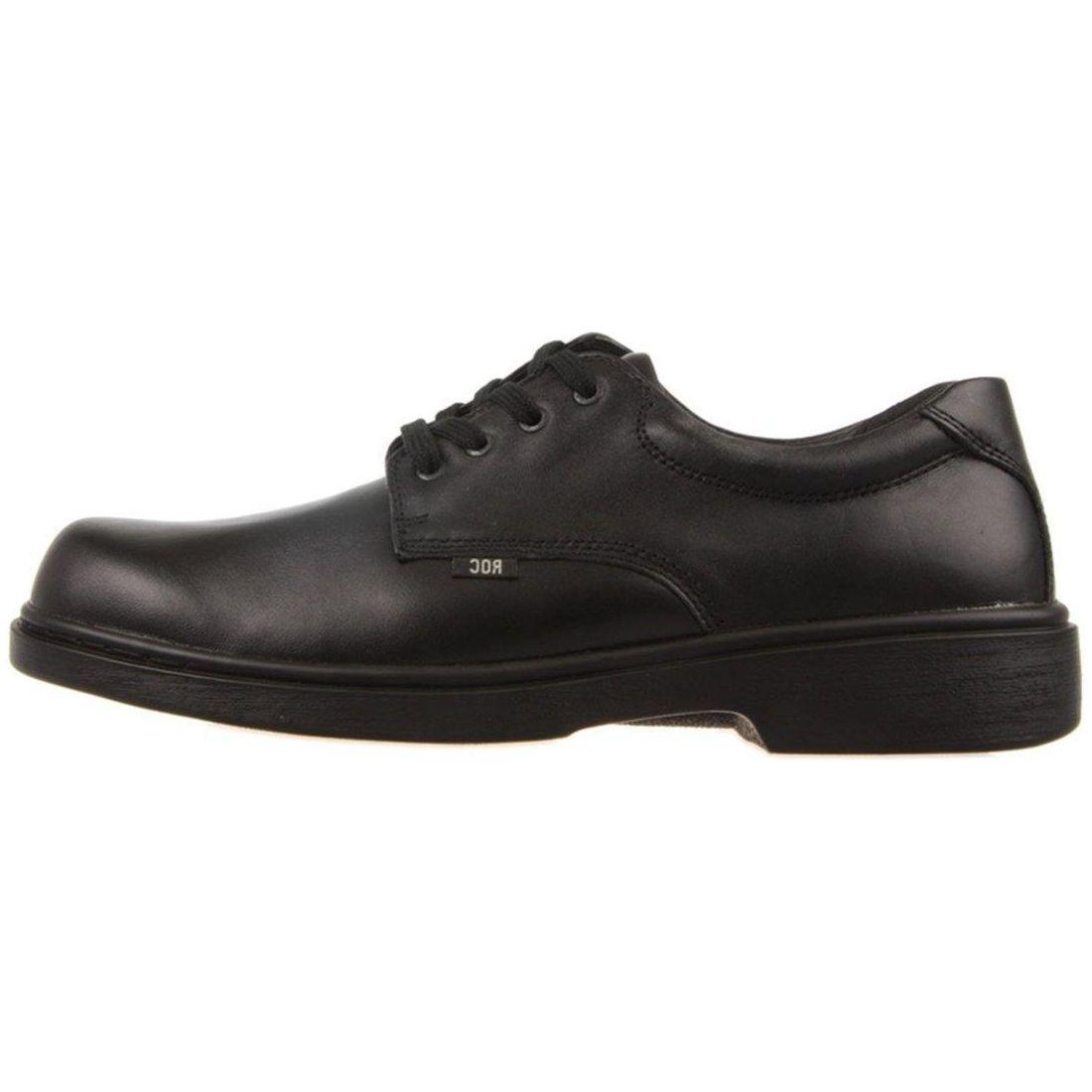 ROC SHOES Boy's STROBE-Y School Black Shoe 2US