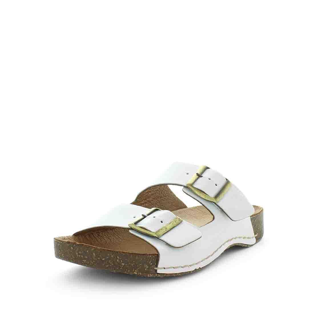 SOFT TREAD ALLINO Women&#39;s BRODIE Sandals White Smooth Shoe 36EU