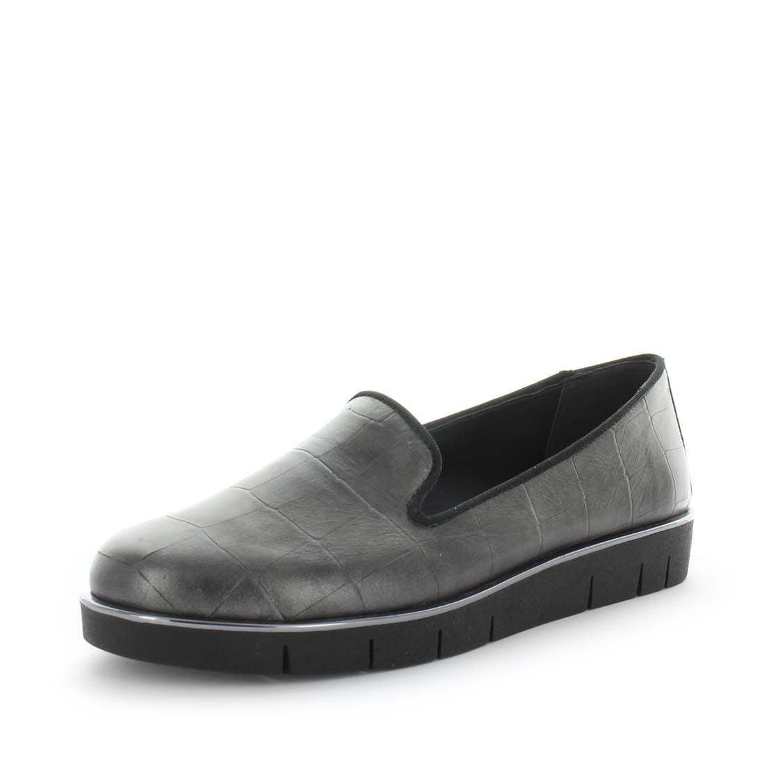 THE FLEXX Women&#39;s EDNA Loafers / Slip ons Gunmetal/Croc Shoe 36EU