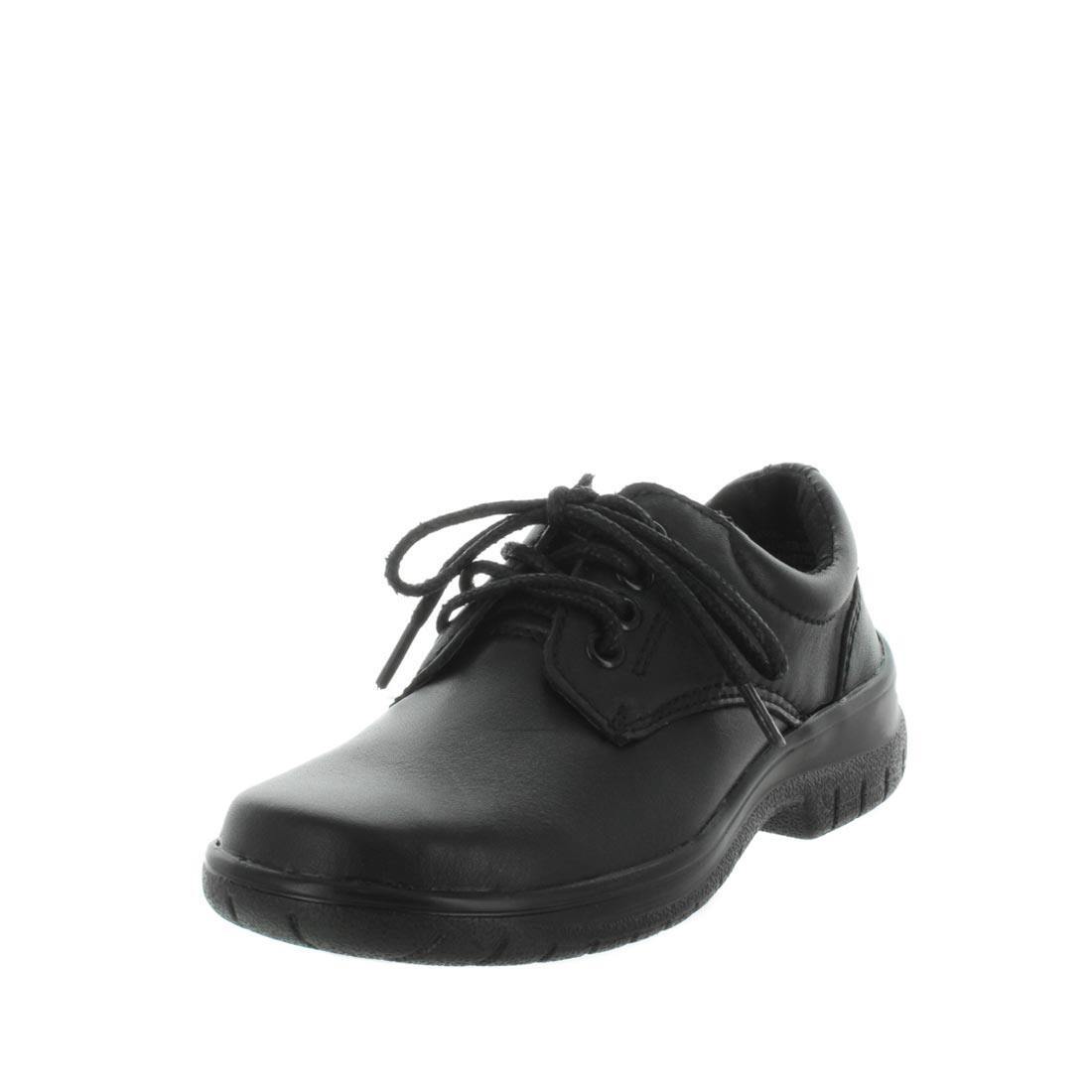 WILDE SCHOOL Girl&#39;s JAMEL2 School Black Smooth Shoe 3US