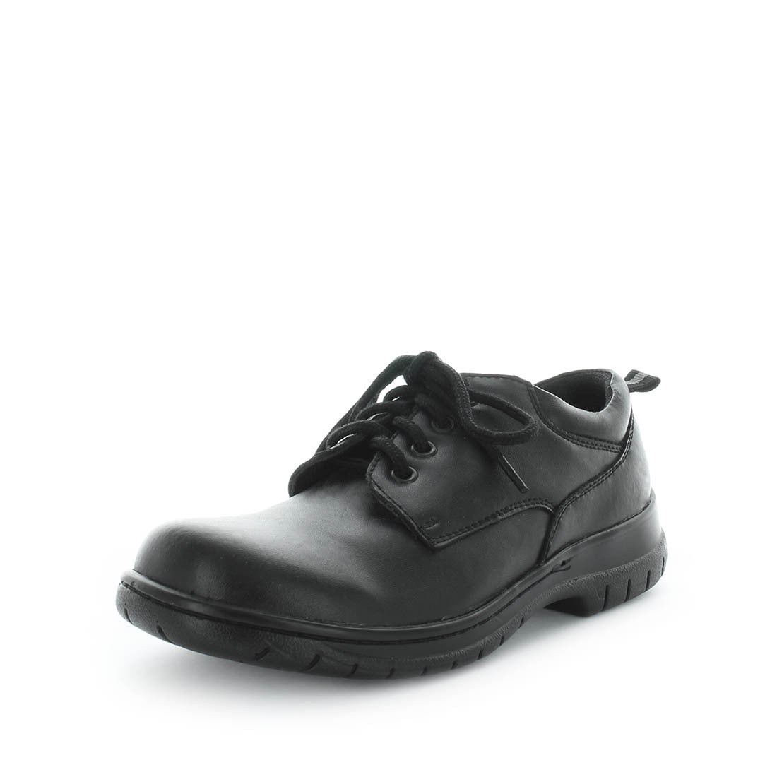 WILDE SCHOOL Girl&#39;s JUSTICE School Black Smooth Shoe 1US