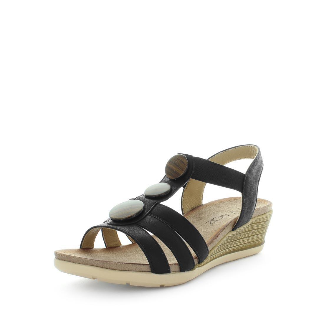 WILDE Women&#39;s SAURA Sandals Black Shoe 37EU