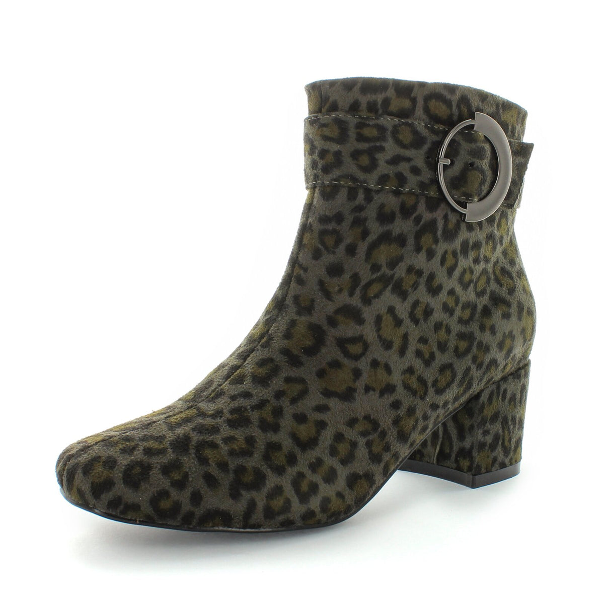 WILDE Women&#39;s SAVINA Boots Khaki Leopard Shoe 36EU