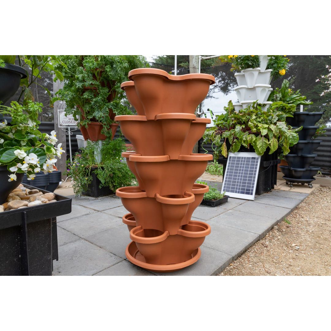 Single 5 Tier Extra Large Verandah Planter - Terracotta