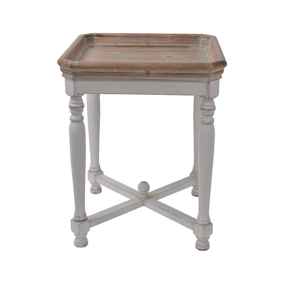 SHABBY SQUARE SIDE TABLE