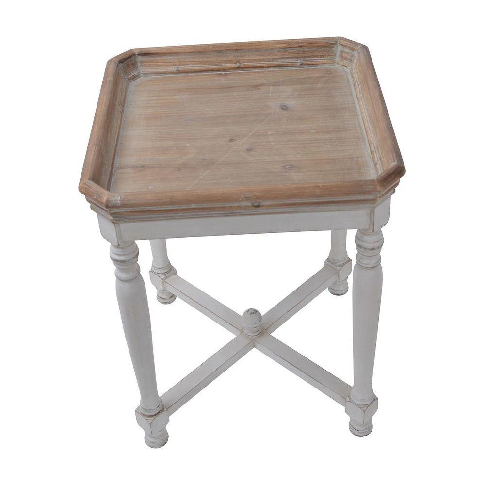 SHABBY SQUARE SIDE TABLE
