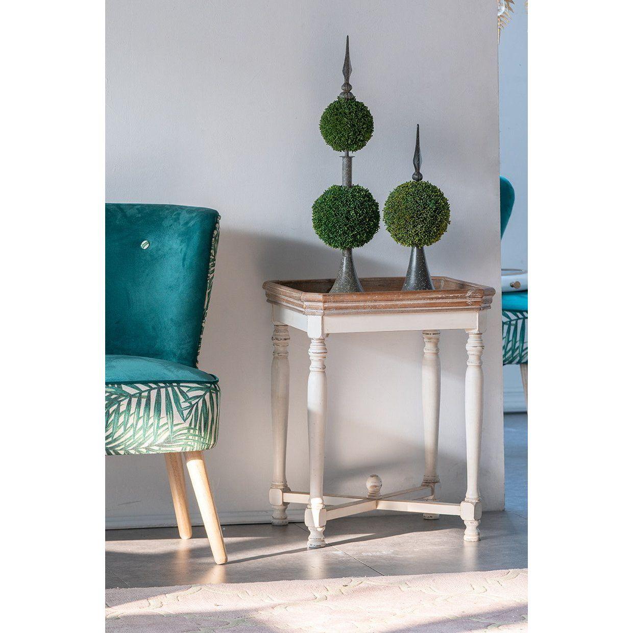 SHABBY SQUARE SIDE TABLE