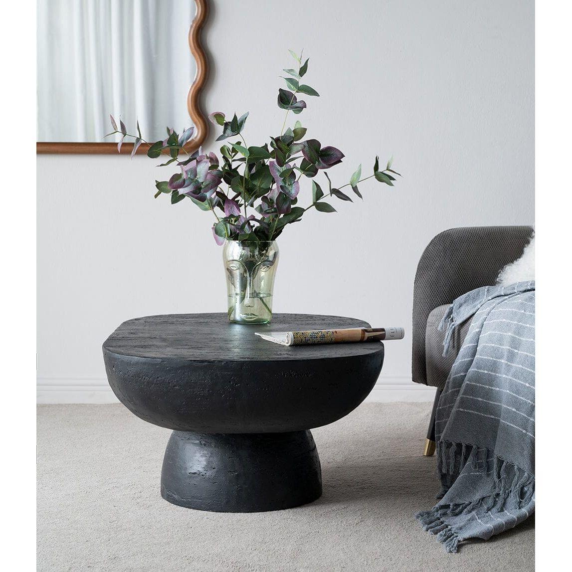 BLACK IS BACK CEMENT COFFEE TABLE