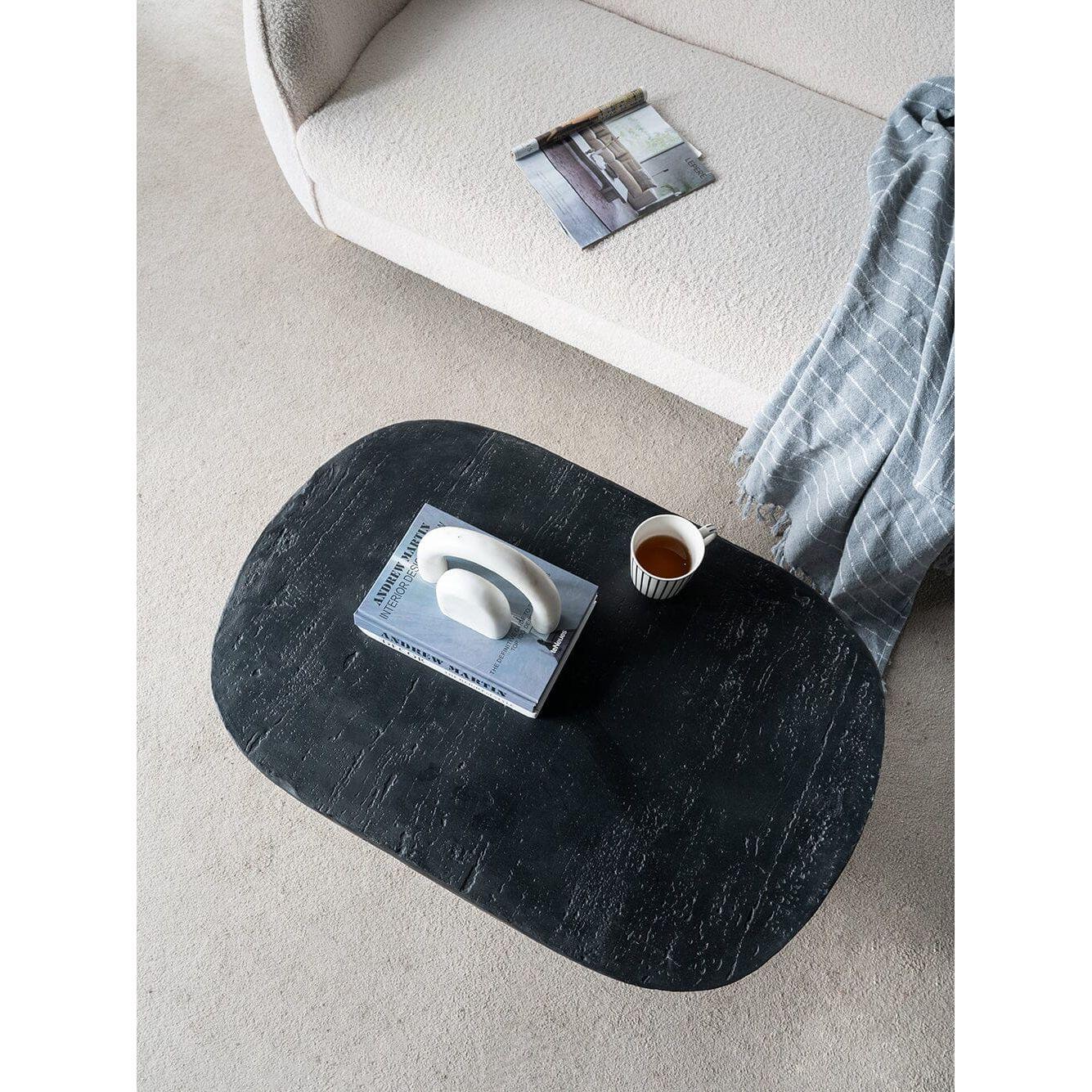 BLACK IS BACK CEMENT COFFEE TABLE