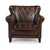 STUDDED LEATHER ARM CHAIR