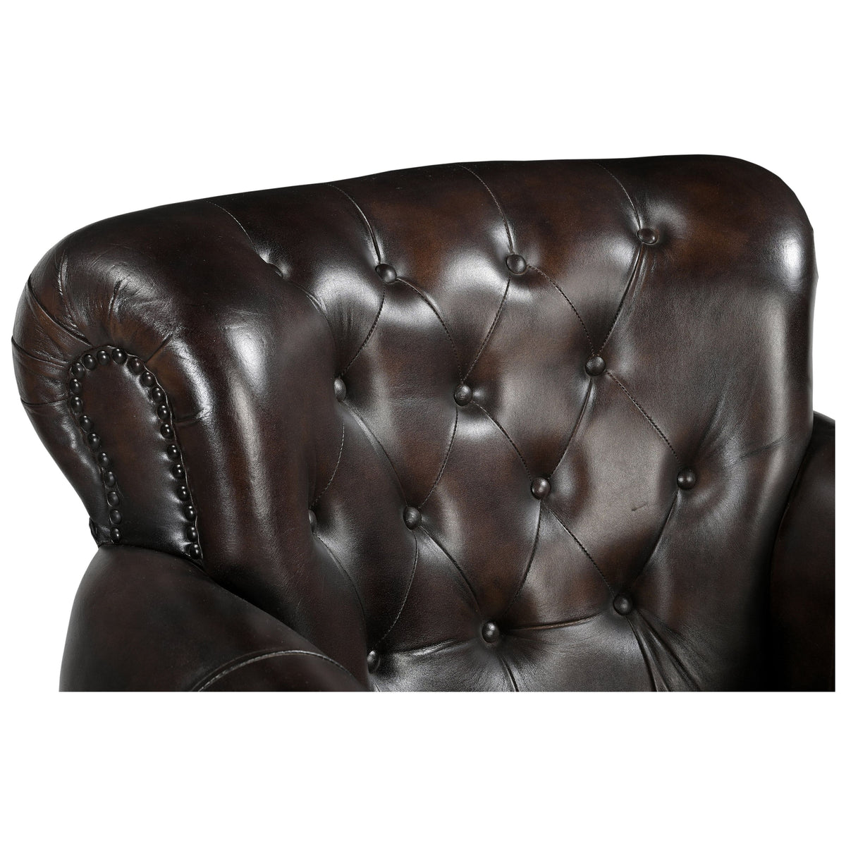 CHOCOLATE LEATHER ARMCHAIR