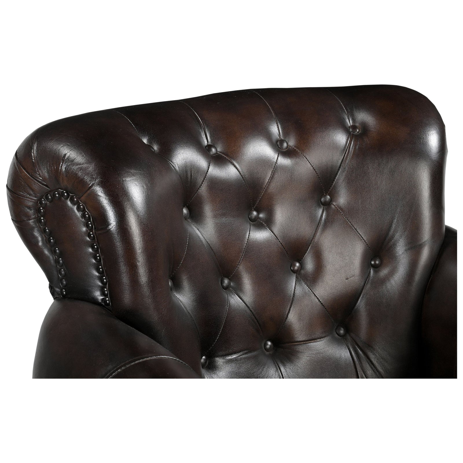 CHOCOLATE LEATHER ARMCHAIR