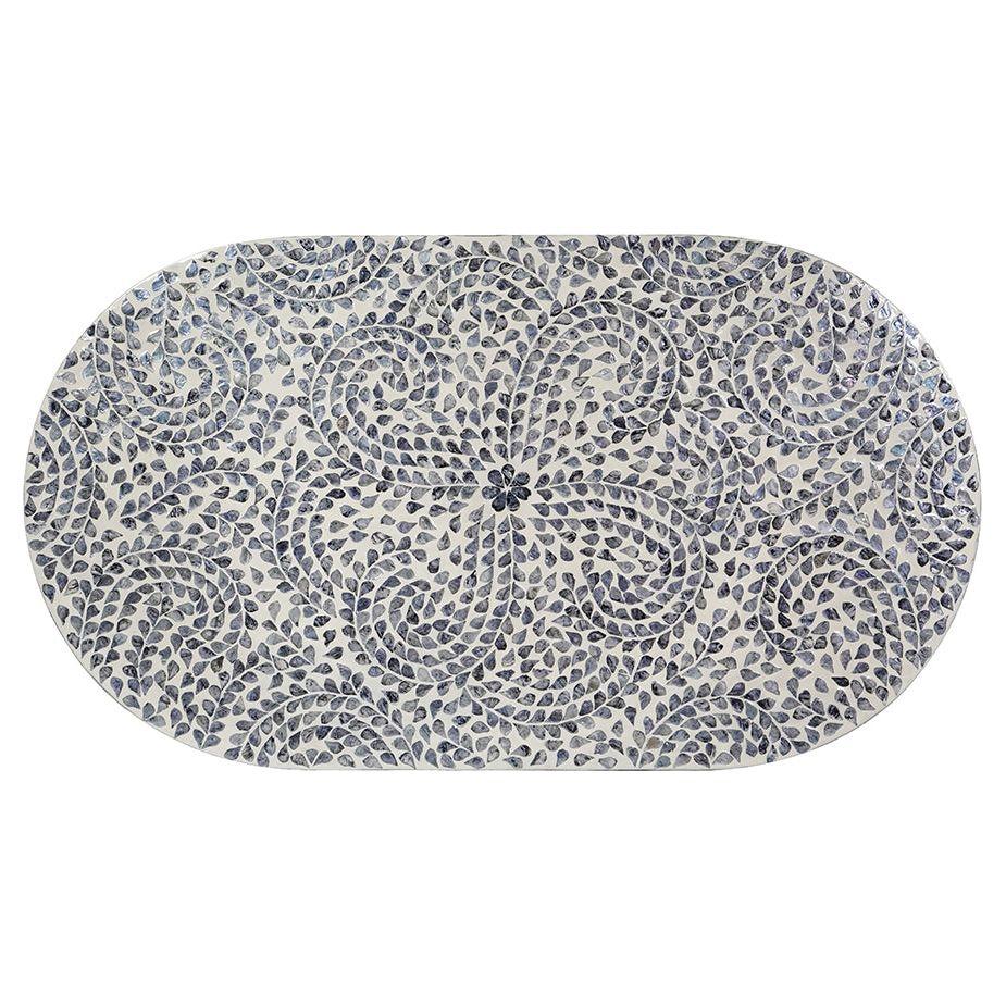 FLORAL MOTHER OF PEARL COFFEE TABLE