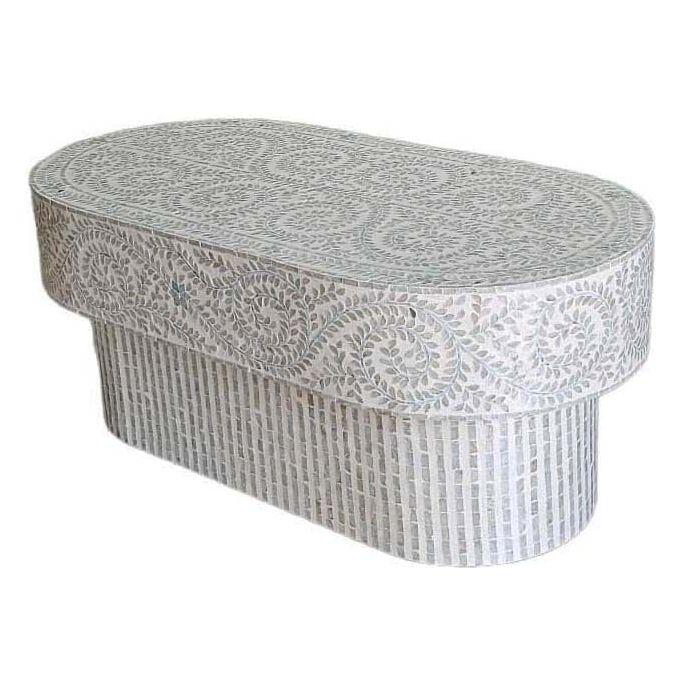 MOTHER OF PEARL SERENITY OVAL PEARL COFFEE TABLE
