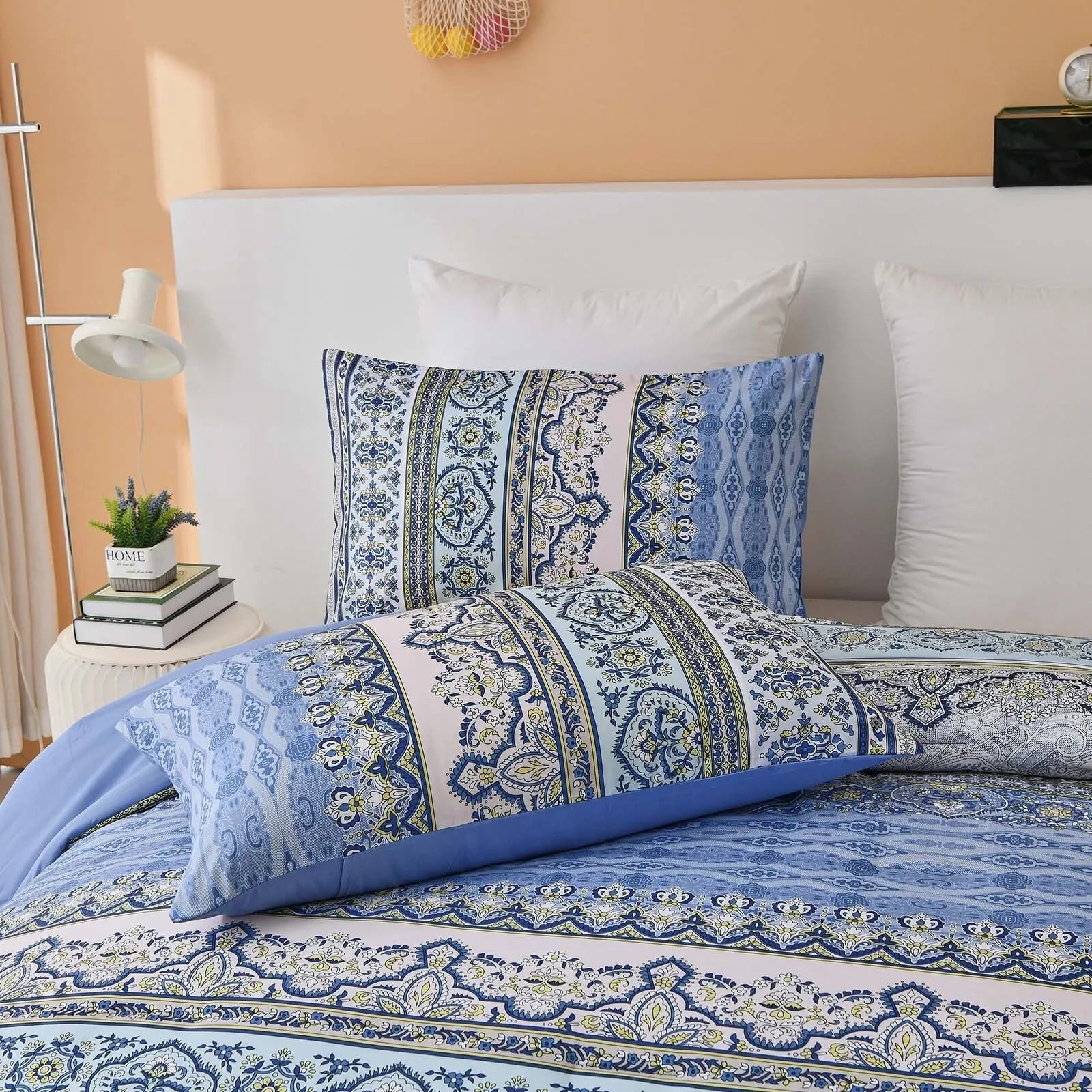Blue Nordic Stripe Haven Comforter Quilted Doona Set