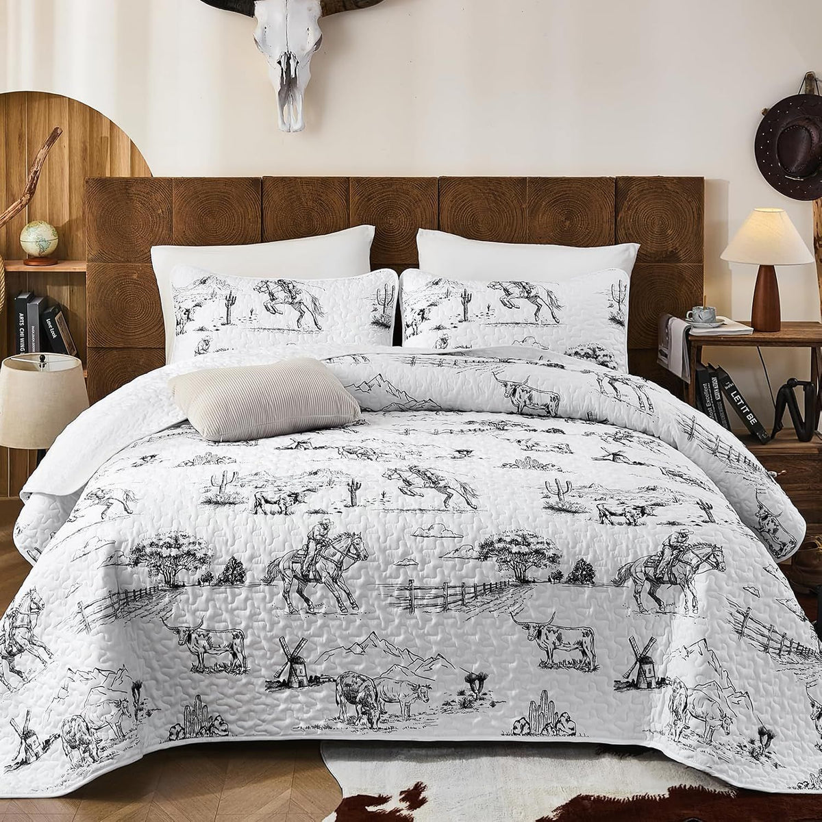 Black Quilted Vista Bedspread Coverlet 3 Piece Set