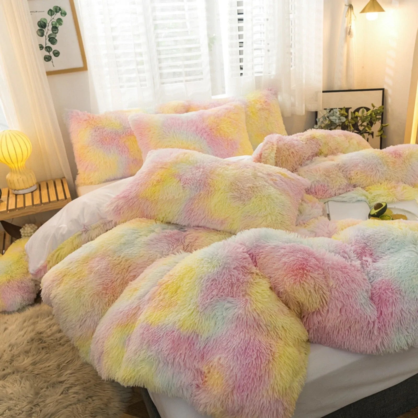 Colorful Plush Seville Eden Quilt / Doona / Duvet Cover set
