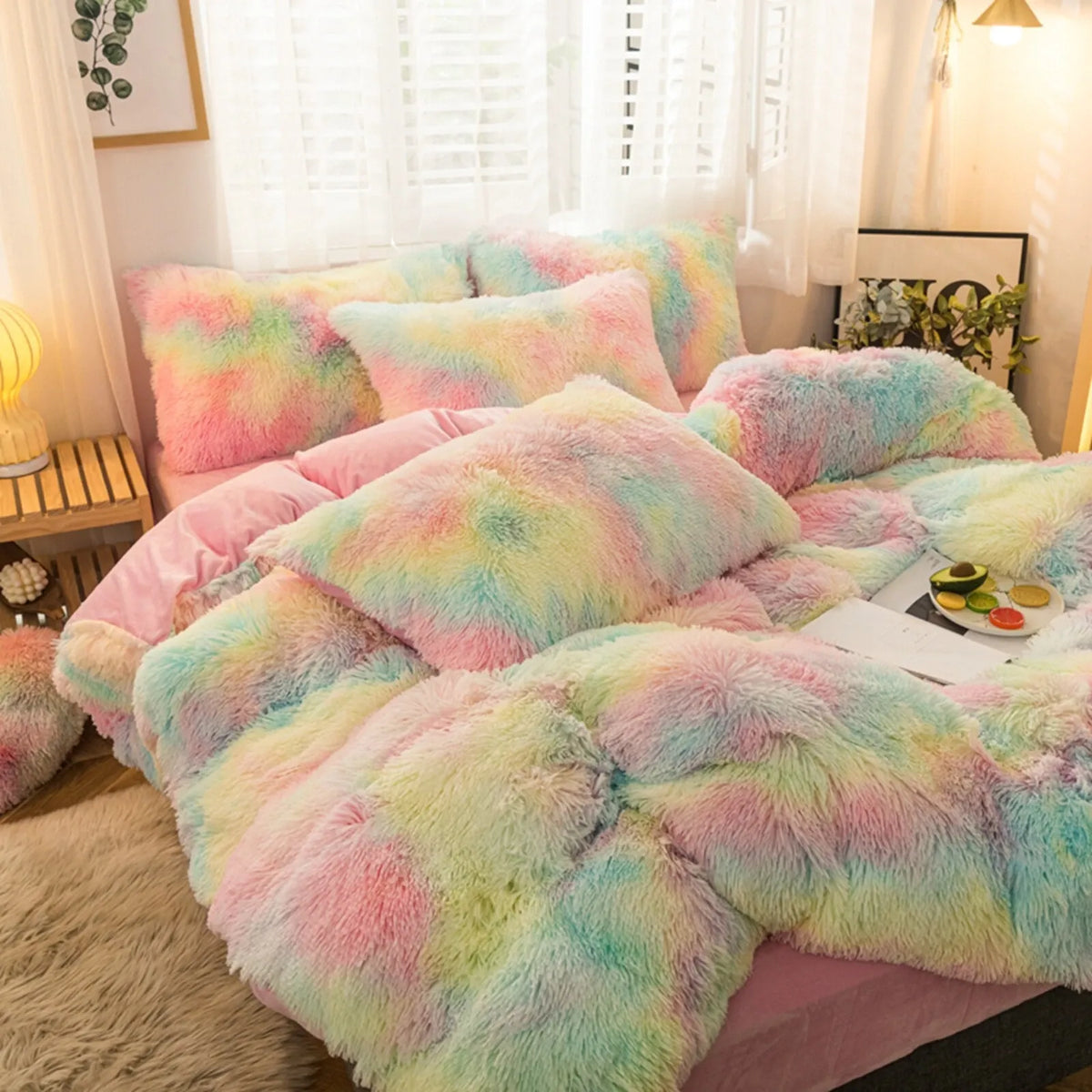 Colorful Plush Madeira Marigold Quilt / Doona / Duvet Cover set