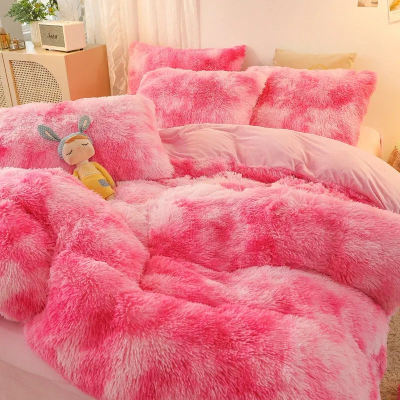 Pink Plush Ophelia Botanical Quilt / Doona / Duvet Cover set