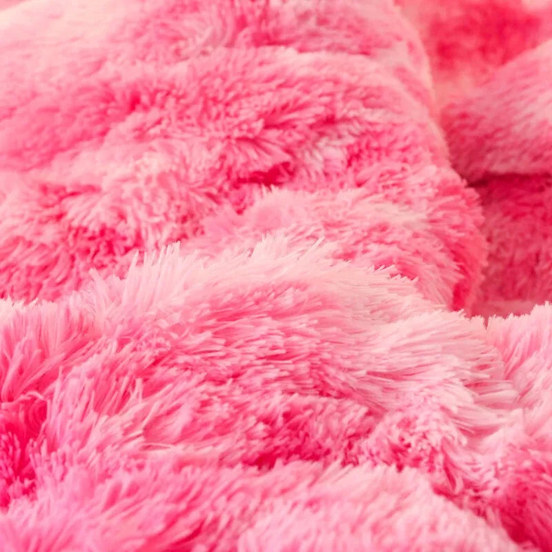 Pink Plush Ophelia Botanical Quilt / Doona / Duvet Cover set