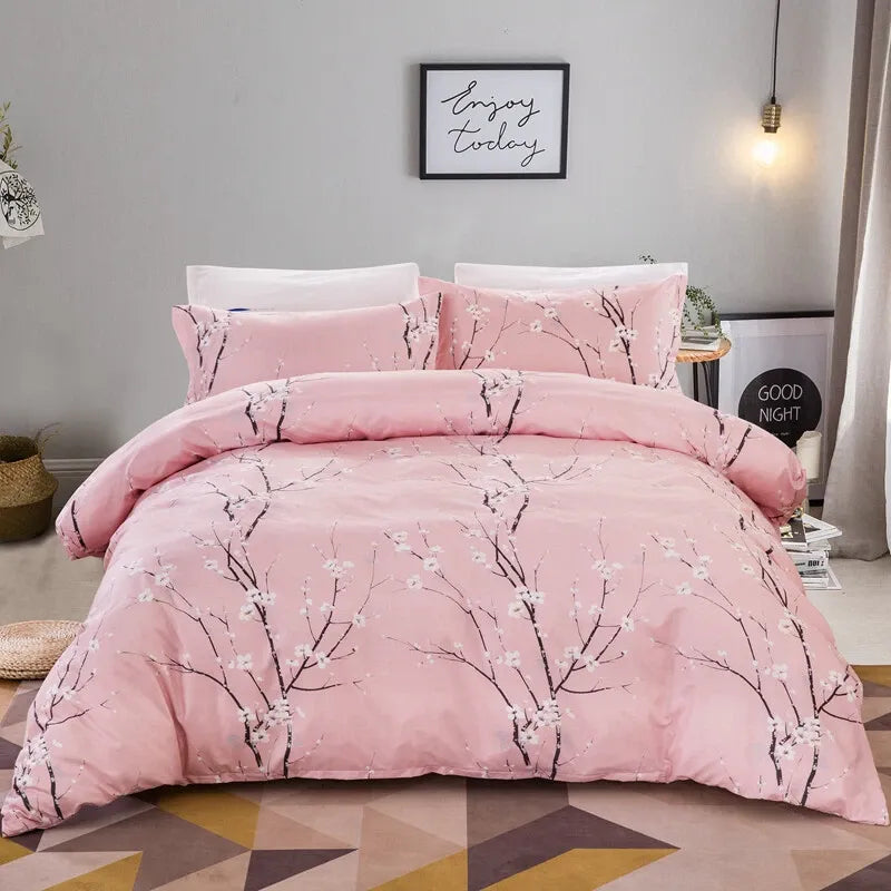 Pink Bloom Delphine Charm Quilt / Doona / Duvet Cover set