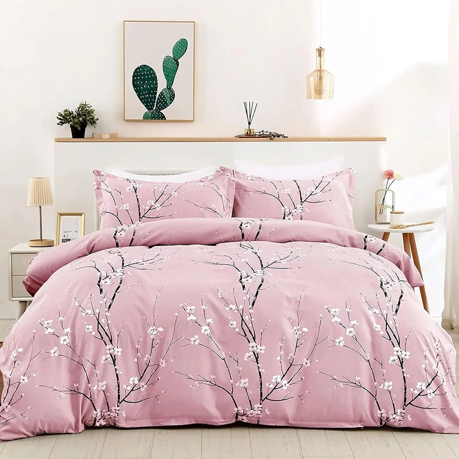 Pink Bloom Delphine Charm Quilt / Doona / Duvet Cover set