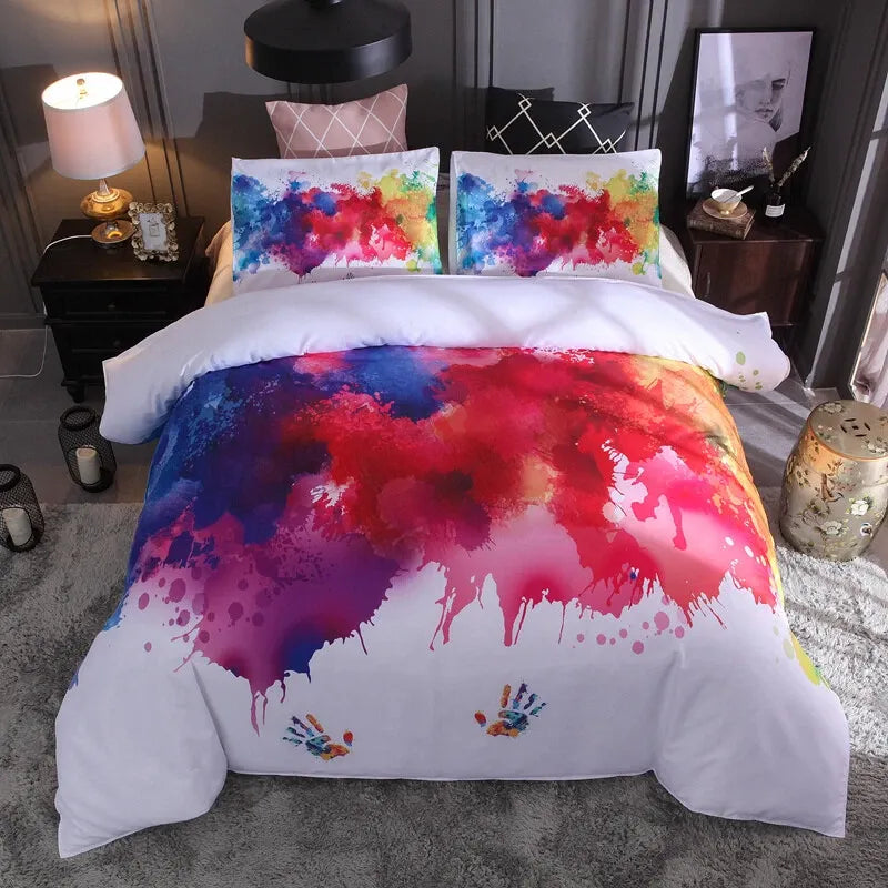 White Prague Eden Quilt / Doona / Duvet Cover set