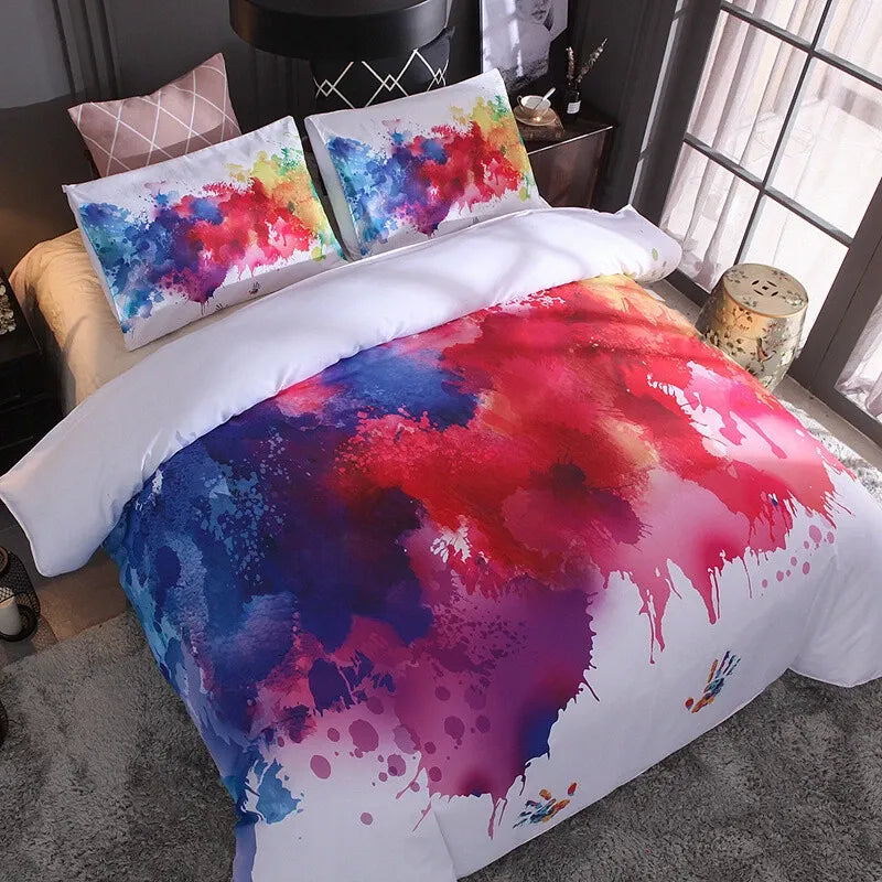 White Prague Eden Quilt / Doona / Duvet Cover set