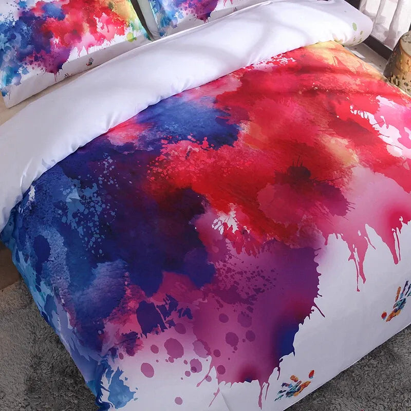 White Prague Eden Quilt / Doona / Duvet Cover set