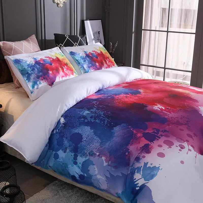 White Prague Eden Quilt / Doona / Duvet Cover set