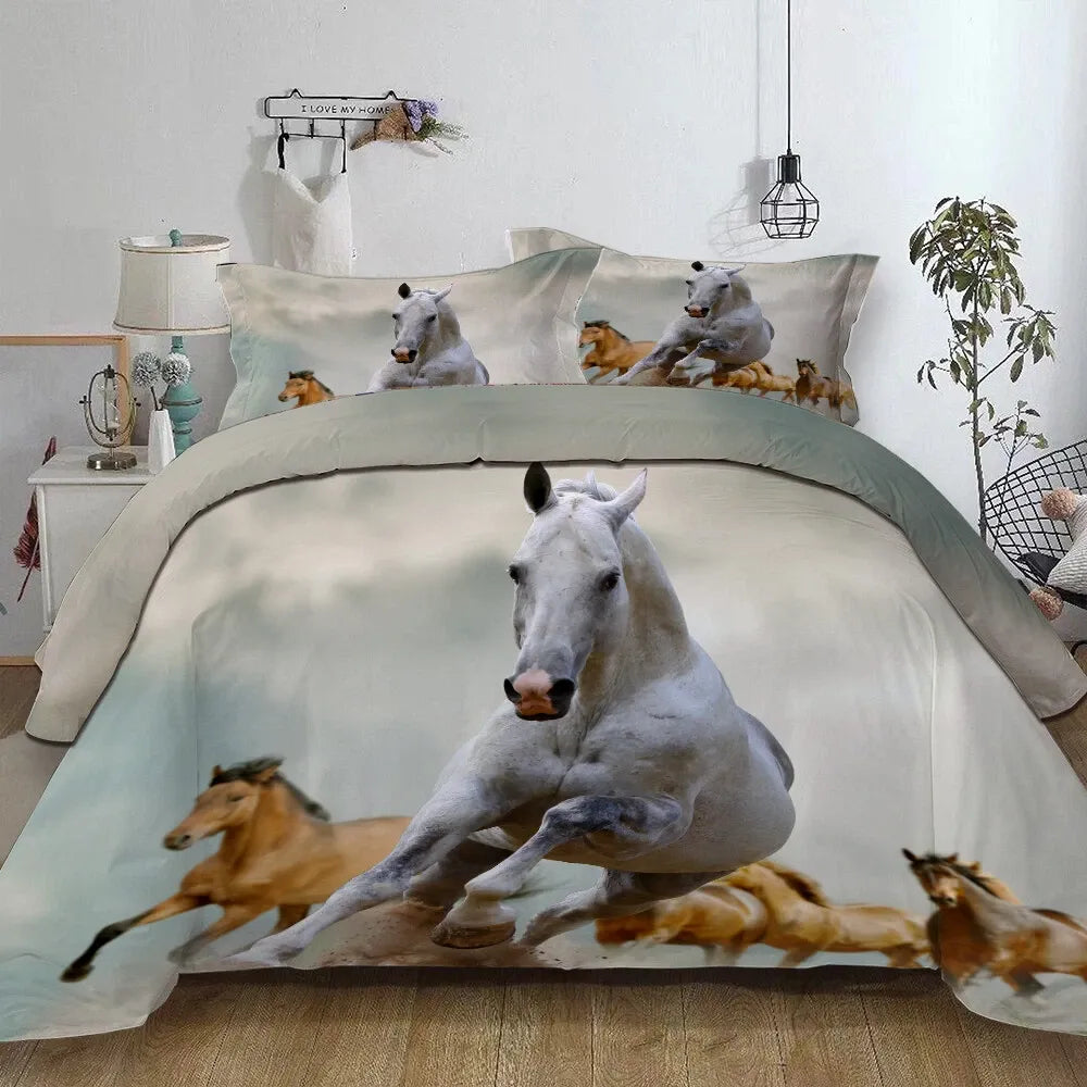 Horses Solenne Gallery Quilt / Doona / Duvet Cover set