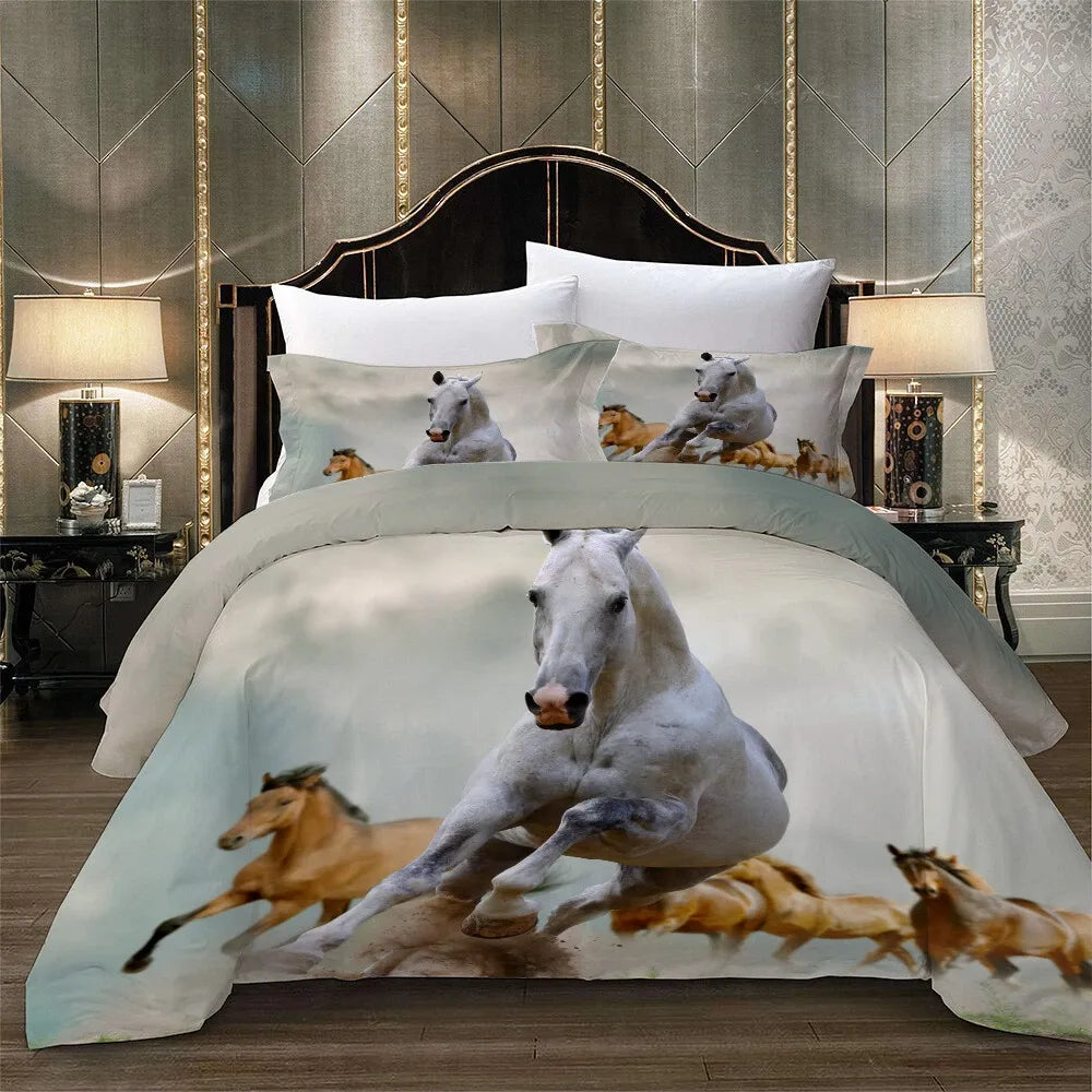 Horses Solenne Gallery Quilt / Doona / Duvet Cover set