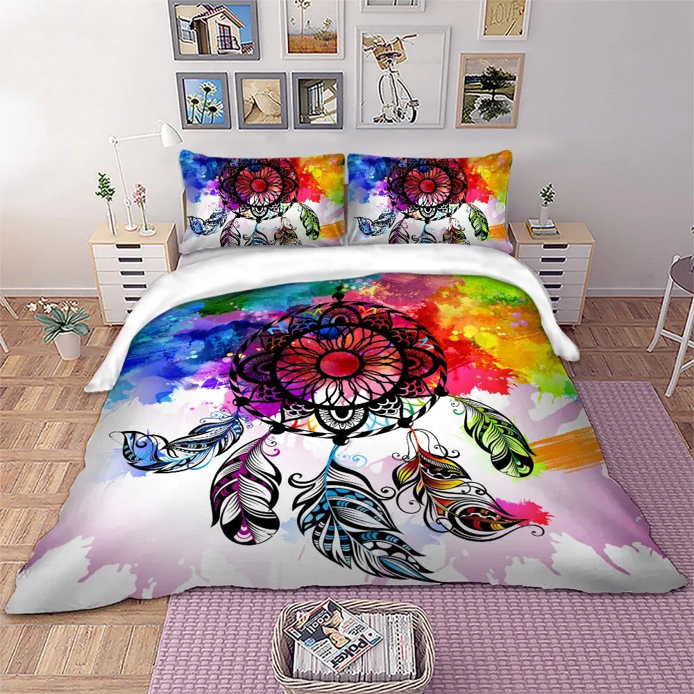Colorful Dreamcatcher Estelle Ivy Quilt / Doona / Duvet Cover set