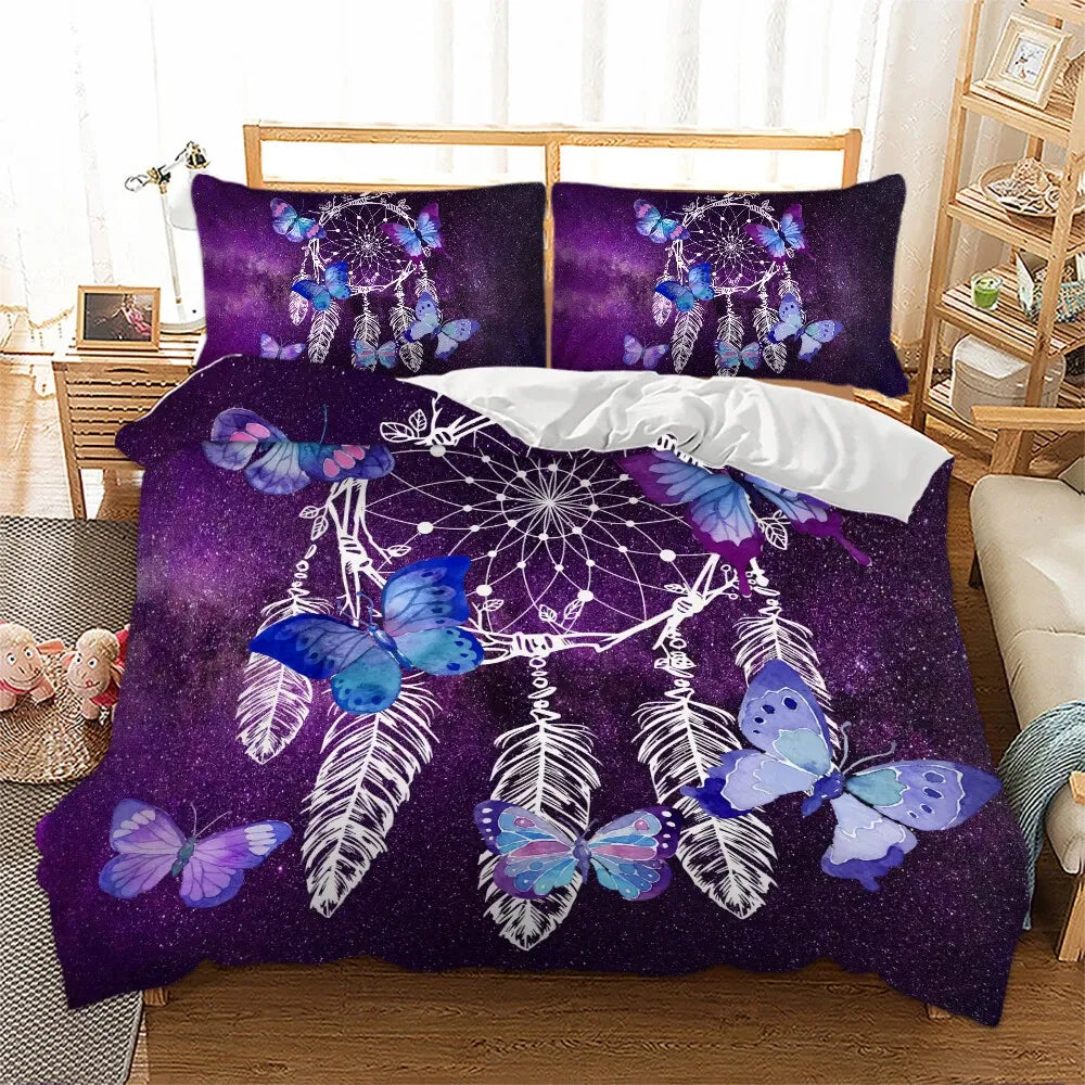 Purple Dreamcatcher Delphine Elegance Quilt / Doona / Duvet Cover set