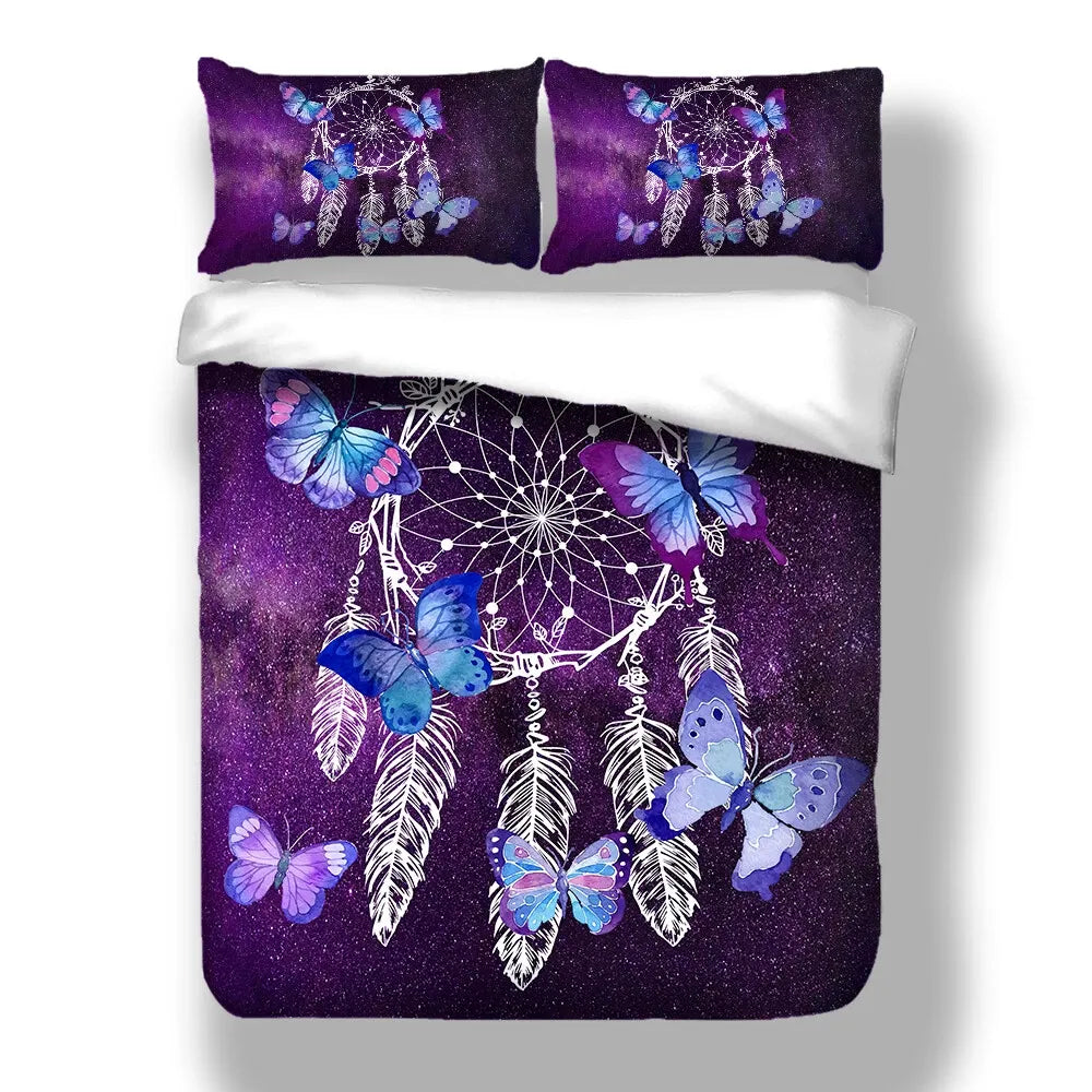Purple Dreamcatcher Delphine Elegance Quilt / Doona / Duvet Cover set