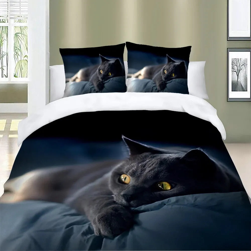 Black Asteria Atelier Quilt / Doona / Duvet Cover set
