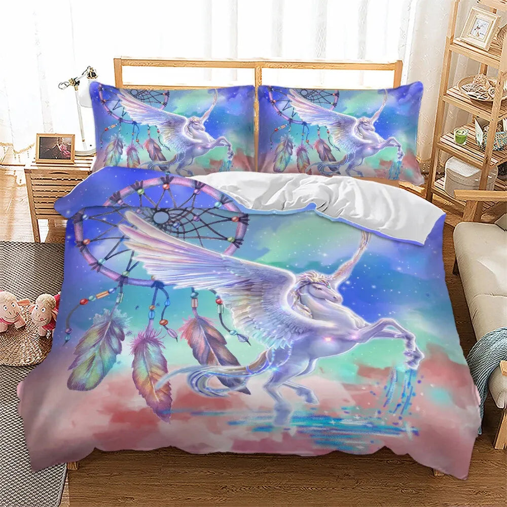 Snow Horses Mireille Dahlia Quilt / Doona / Duvet Cover set