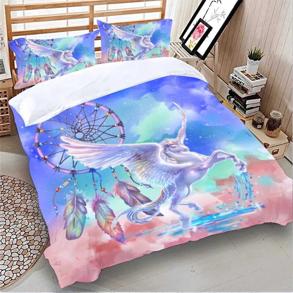 Snow Horses Mireille Dahlia Quilt / Doona / Duvet Cover set
