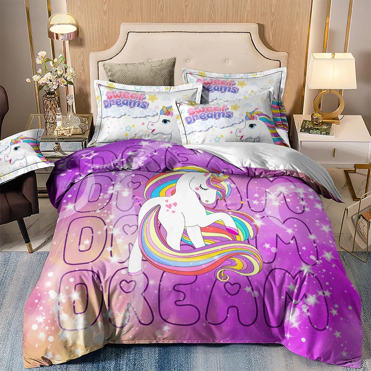 Unicorn Dream Clarisse Serenity Quilt / Doona / Duvet Cover set