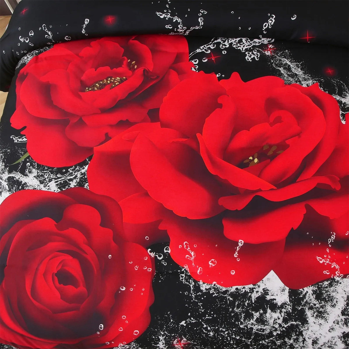 Red Rose Belgravia Dahlia Quilt / Doona / Duvet Cover set